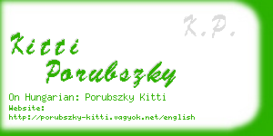 kitti porubszky business card